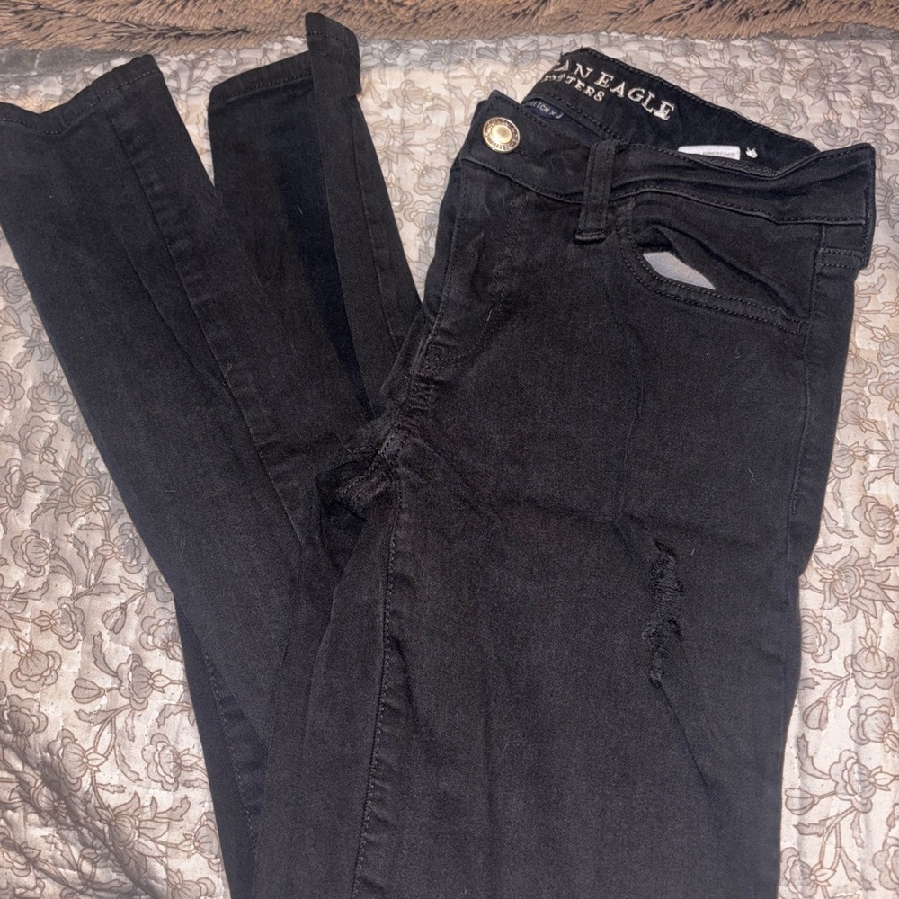 American Eagle Super Stretch Black Jeans